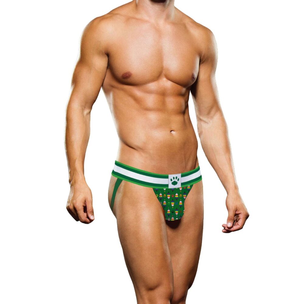 Prowler Christmas Tree Jock Strap Green White XX LARGE