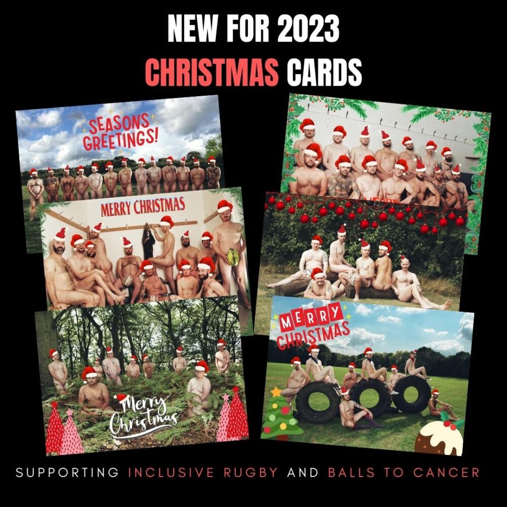 The Naked Rugby Players Christmas Cards 2023