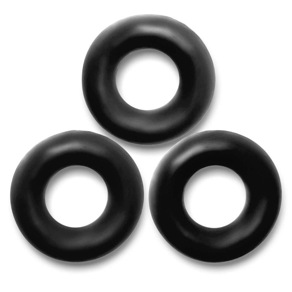 Oxballs Fat Willy 3-Pack Jumbo Cockrings Black