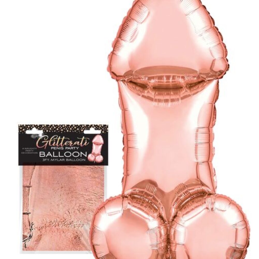 Little Genie Glitterati 3ft Rose Gold Mylar Balloon