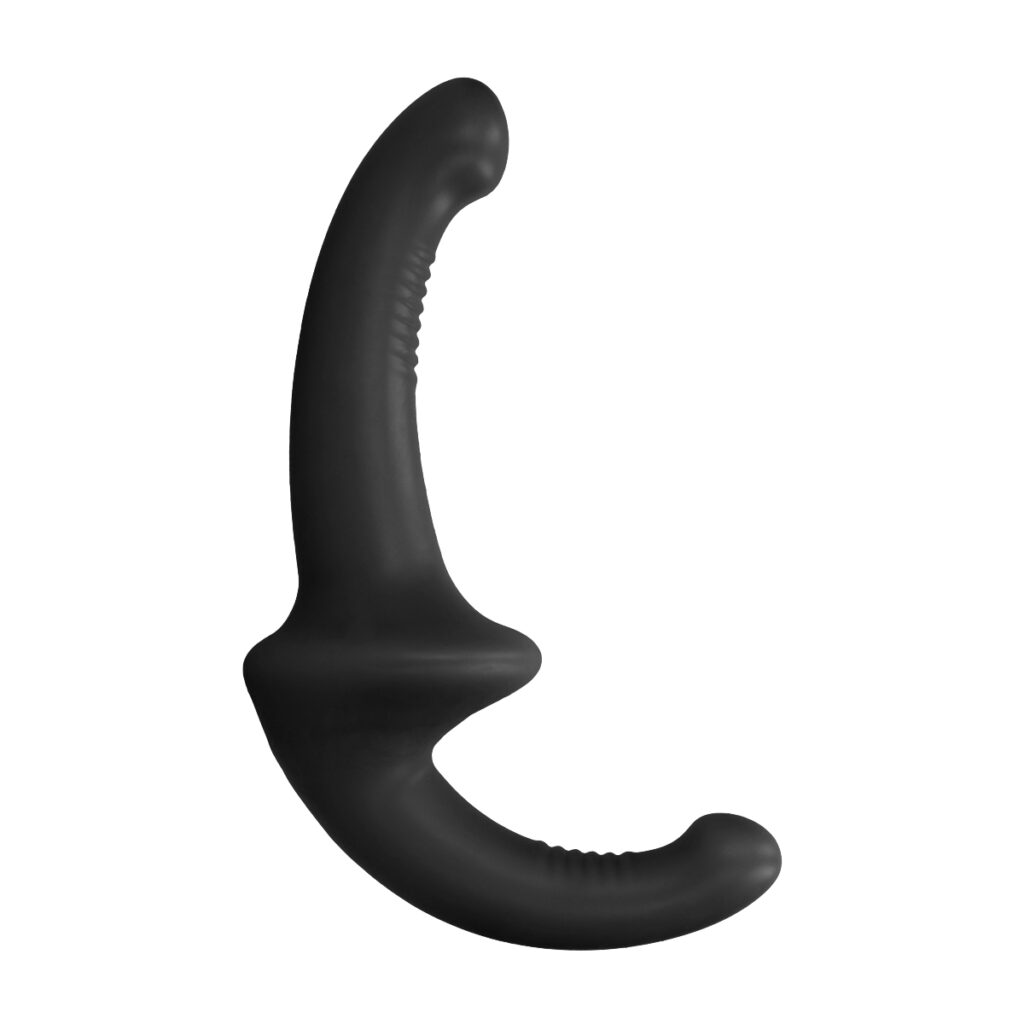 Silicone Strapless Strapon - Black