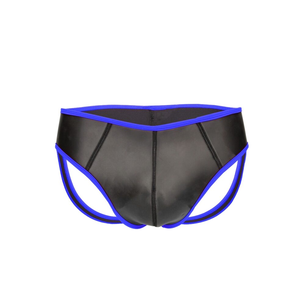 Ouch Neoprene Open Back Jockstrap SM Blue