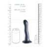 Ouch Ultra Soft Silicone Curvy G Spot Dildo 7inch Metallic Grey - Image 4