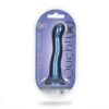 Ouch Ultra Soft Silicone Curvy G Spot Dildo 7inch Metallic Blue - Image 2