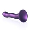 Ouch Ultra Soft Silicone Curvy G Spot Dildo 7inch Metallic Purple - Image 3