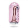 Ouch Ultra Soft Silicone Curvy G Spot Dildo 7inch Metallic Rose - Image 2