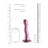 Ouch Ultra Soft Silicone Curvy G Spot Dildo 7inch Metallic Rose - Image 3