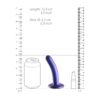 Ouch Smooth Silicone G Spot Dildo 5inch Metallic Blue - Image 4