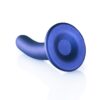 Ouch Smooth Silicone G Spot Dildo 5inch Metallic Blue - Image 3