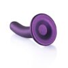 Ouch Smooth Silicone G Spot Dildo 5inch Metallic Purple - Image 3