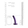 Ouch Smooth Silicone G Spot Dildo 5inch Metallic Purple - Image 4