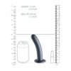 Ouch Smooth Silicone G Spot Dildo 6inch Metallic Grey - Image 4