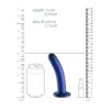 Ouch Smooth Silicone G Spot Dildo 6inch Metallic Blue - Image 4