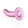 Ouch Smooth Silicone G Spot Dildo 6inch Metallic Rose - Image 4