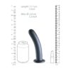 Ouch Smooth Silicone G Spot Dildo 7inch Metallic Grey - Image 3