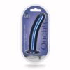 Ouch Smooth Silicone G Spot Dildo 7inch Metallic Blue - Image 2