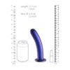 Ouch Smooth Silicone G Spot Dildo 7inch Metallic Blue - Image 4