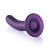 Ouch Smooth Silicone G Spot Dildo 7inch Metallic Purple - Image 3