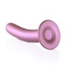 Ouch Smooth Silicone G Spot Dildo 7inch Metallic Rose - Image 4