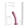 Ouch Smooth Silicone G Spot Dildo 7inch Metallic Rose - Image 3