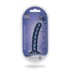 Ouch Beaded Silicone G Spot Dildo 5inch Metallic Blue - Image 2