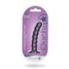 Ouch Beaded Silicone G Spot Dildo 5inch Metallic Purple - Image 2