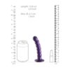 Ouch Beaded Silicone G Spot Dildo 5inch Metallic Purple - Image 4