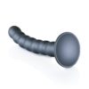 Ouch Beaded Silicone G Spot Dildo 6 5inch Metallic Grey - Image 4