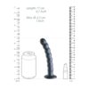 Ouch Beaded Silicone G Spot Dildo 6 5inch Metallic Grey - Image 3