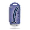 Ouch Beaded Silicone G Spot Dildo 6 5inch Metallic Blue - Image 2