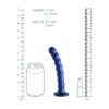 Ouch Beaded Silicone G Spot Dildo 6 5inch Metallic Blue - Image 4