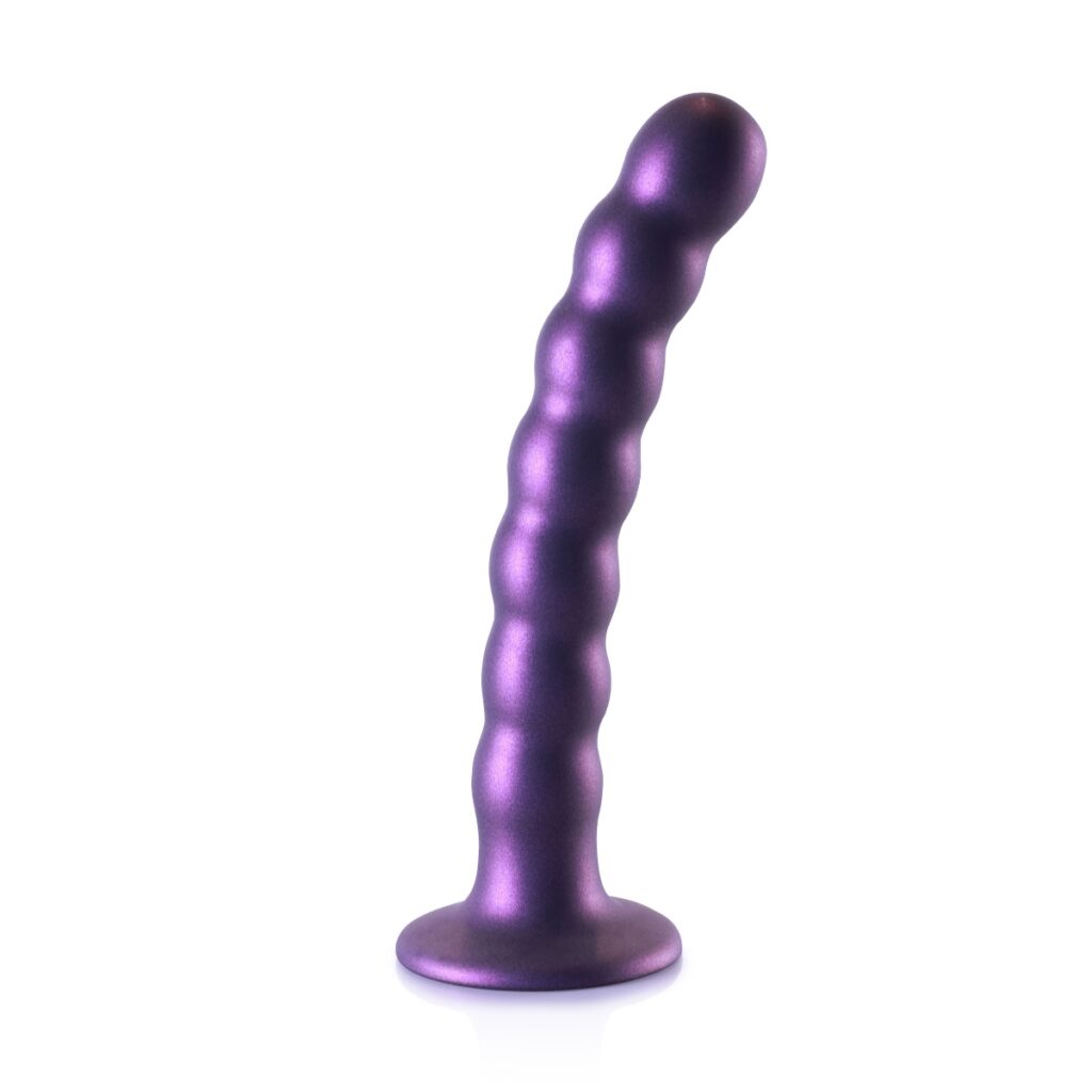 Beaded Silicone G-Spot Dildo - 6 5'' / 16 5 cm 3""