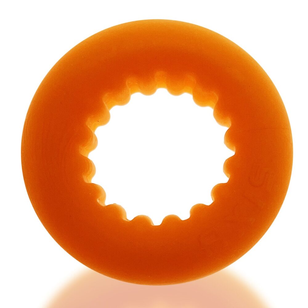 Oxballs Axis Rib Griphold Cockring in Orange Ice